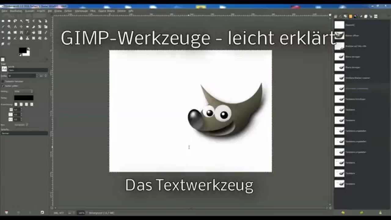 GIMP-Werkzeuge - leicht erklärt: Das Textwerkzeug