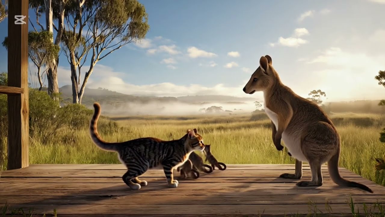 Mama cat goes on a trip to Australia and meets new friends😳🥰🥰🥰