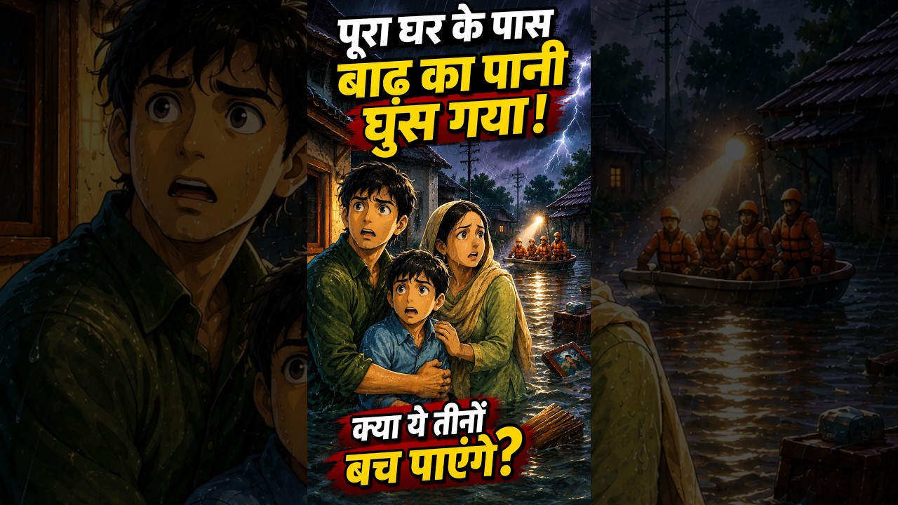 Flood Water Entered Our Home! 🌊 Will This Family Survive? | Emotional Flood Story #shorts