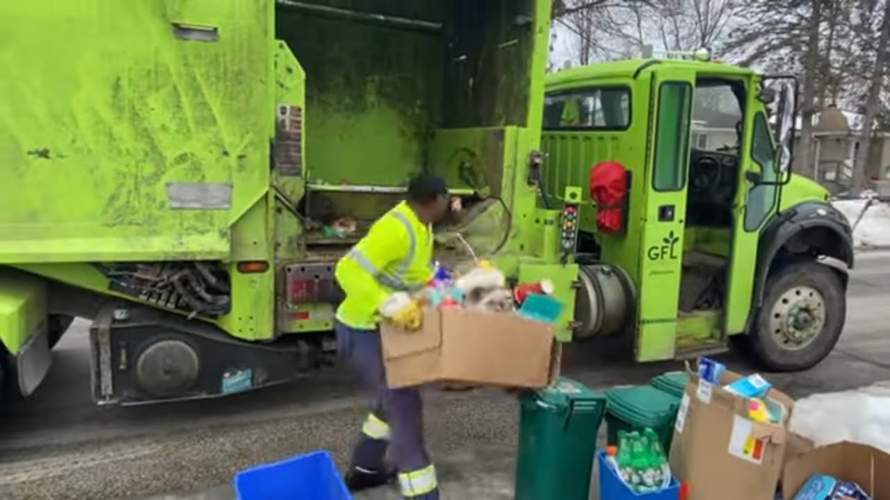 GFL Split Body Garbage Truck Packing Manual Recycling And Compost