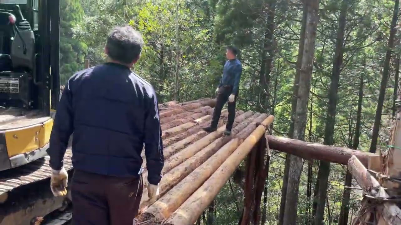 Templando los cables y revisando para sacar madera 🚡⛓️🌲🌲🪵⛓️🪵