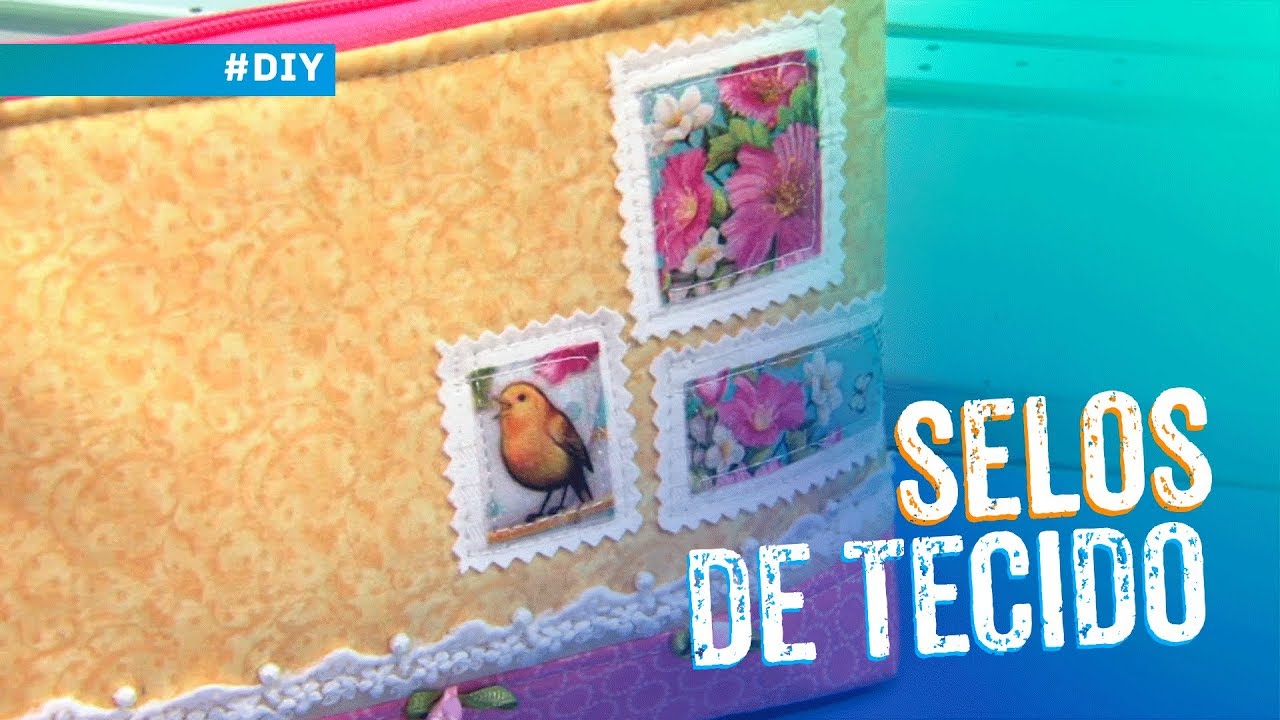 Selos de tecidos reaproveitados por Roberta Menna