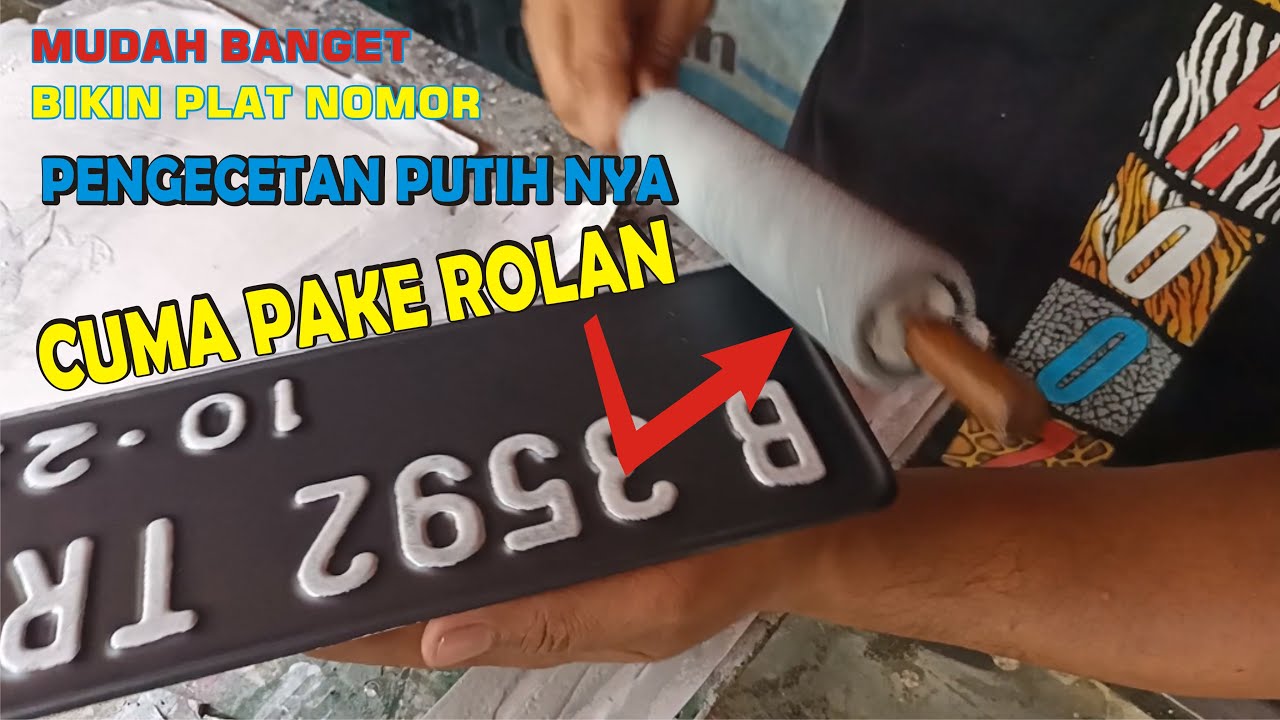 Cara mudah bikin plat nomor motor cepat dan hasil nya bagus