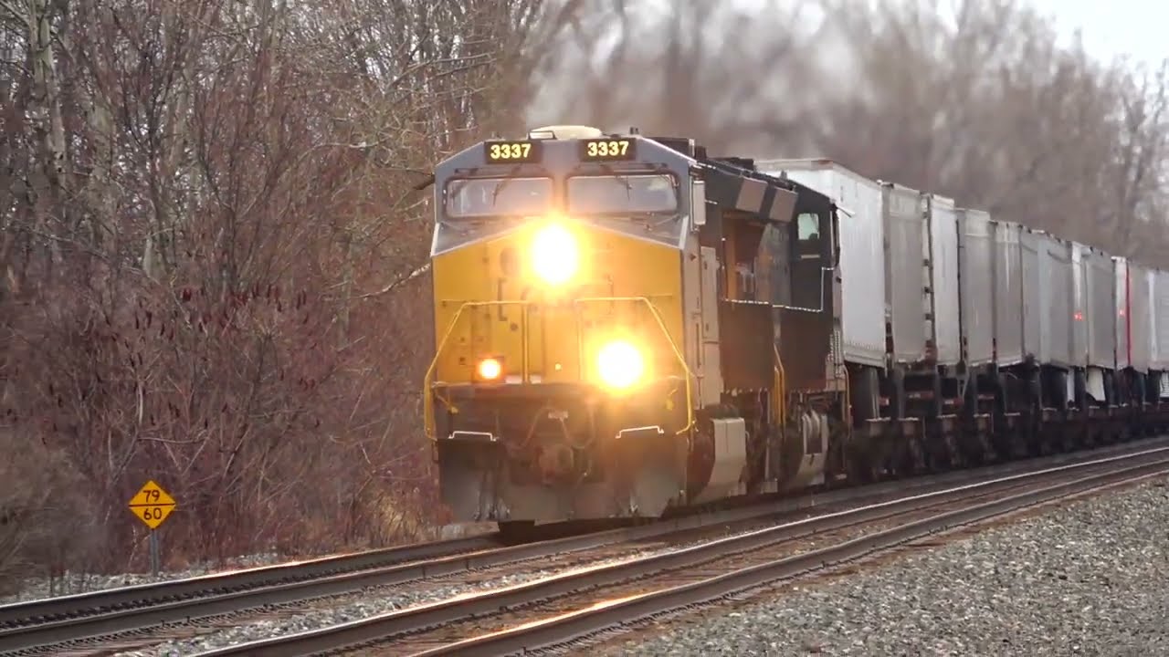 CSX and Union Pacific Trains Meet! Big CSX Manifest Train! Fast Canadian Pacific Train + More Trains
