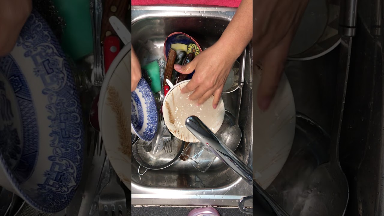 ASMR:  #hand washing dishes 10