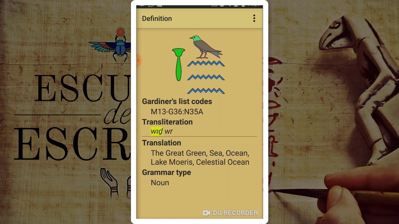 Cómo usar la app "DICCIONARIO DE JEROGLÍFICOS EGIPCIOS" GRATUITA - Escuela de Escribas