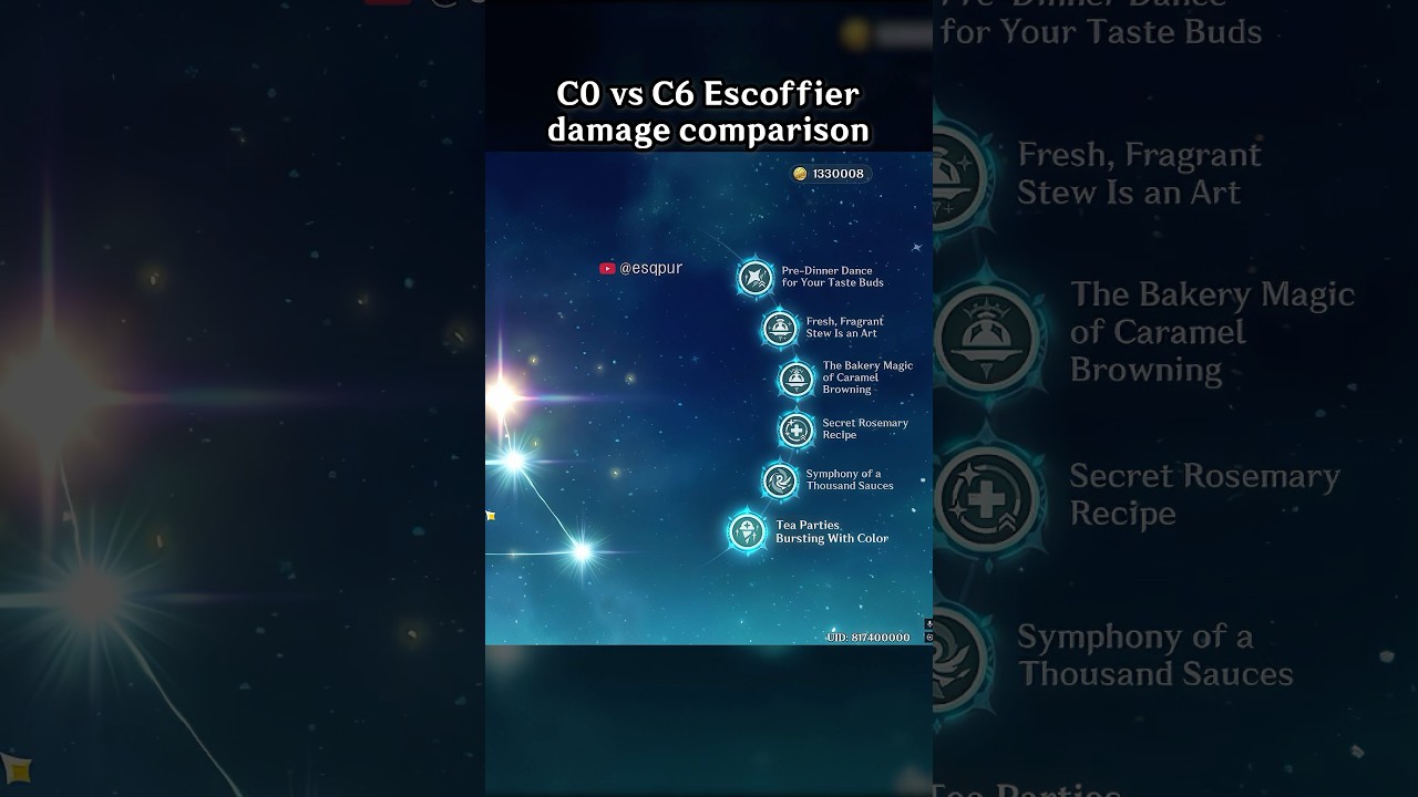 C0 vs C6 Escoffier Damage Comparison