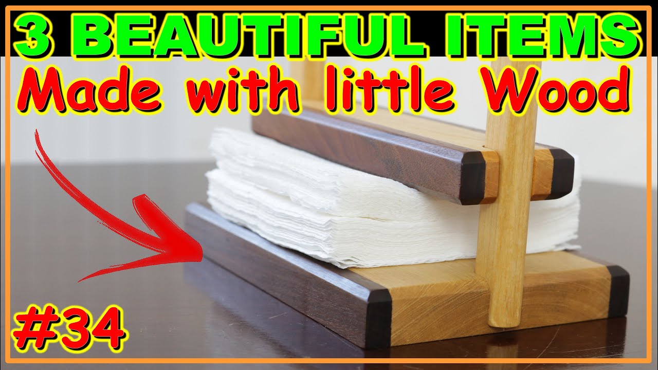3 BEAUTIFUL ITEMS MADE WITH LITTLE WOOD (VIDEO #34) #woodworking #woodwork #joinery