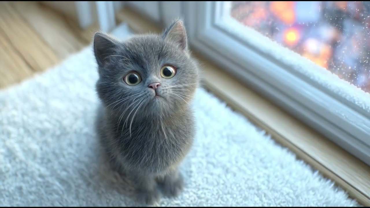 Playlist(cat purring) - Adorable Gray Cat Relaxing 🐾
