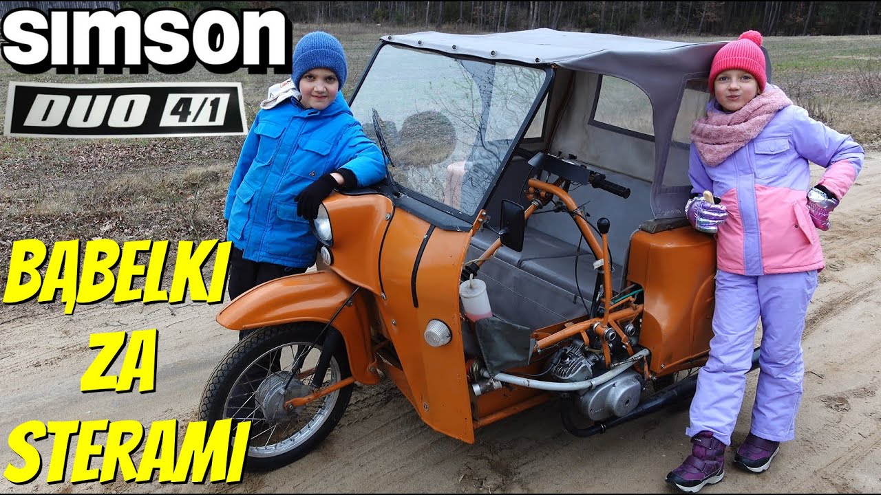 Inwalidzki Simson DUO 4/1 jak NOWY!!! 00827km przebiegu!!! Jazda i prezentacja