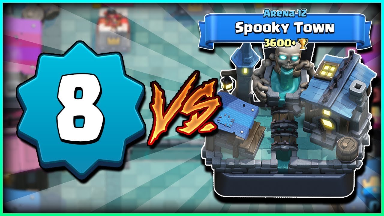 LEVEL 8 DESTROYING HIGH LEVEL NOOBS in SPOOKY TOWN ARENA 12!! WOW!