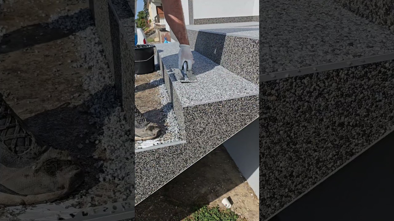 R&eacute;sine terrasse escalier moquette de pierre #tuto #resin #shorts