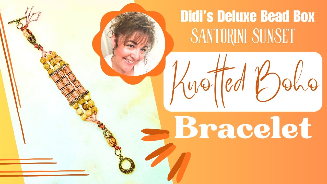 Браслет в стиле бохо из трех нитей с бусинами диди.