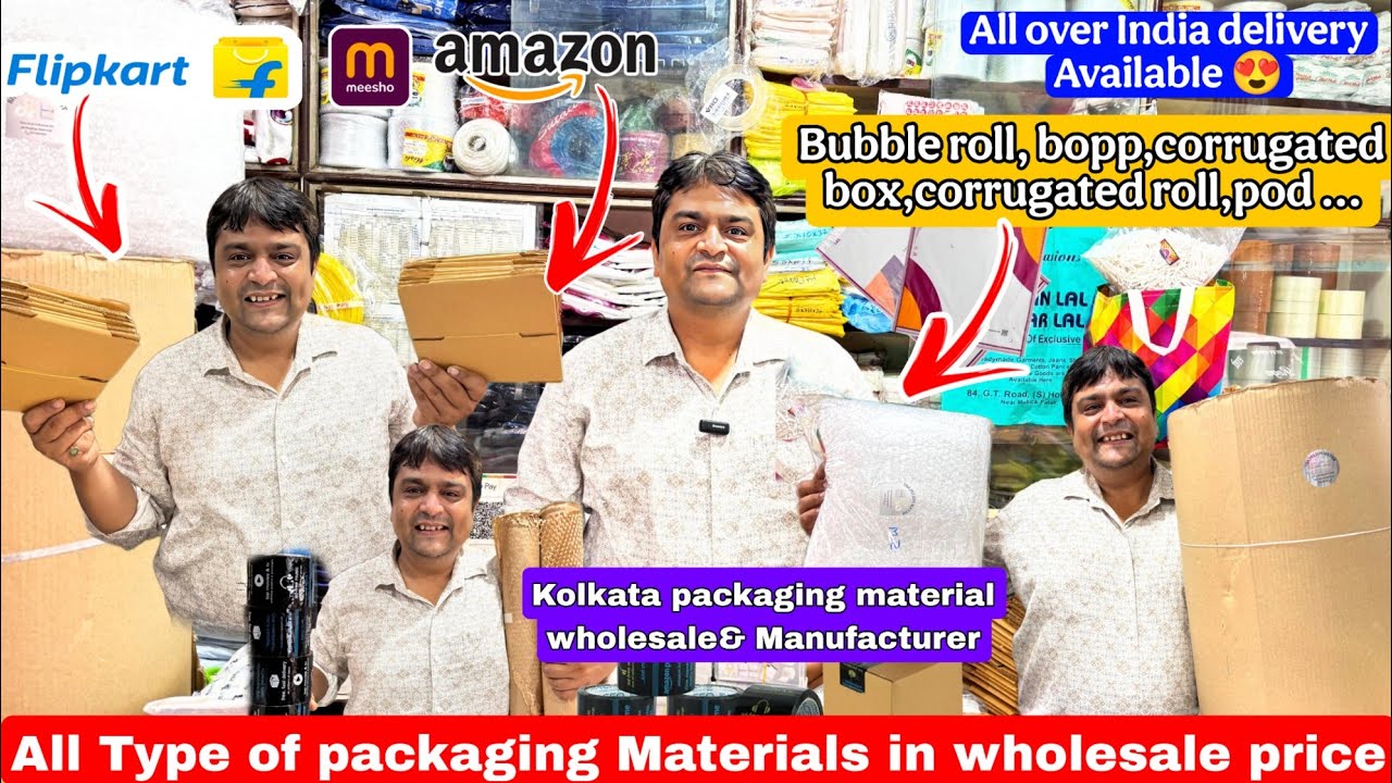 E-Commerce Packing Material Wholesale Market in Kolkata😱 | Packing Material For All Type Of Business