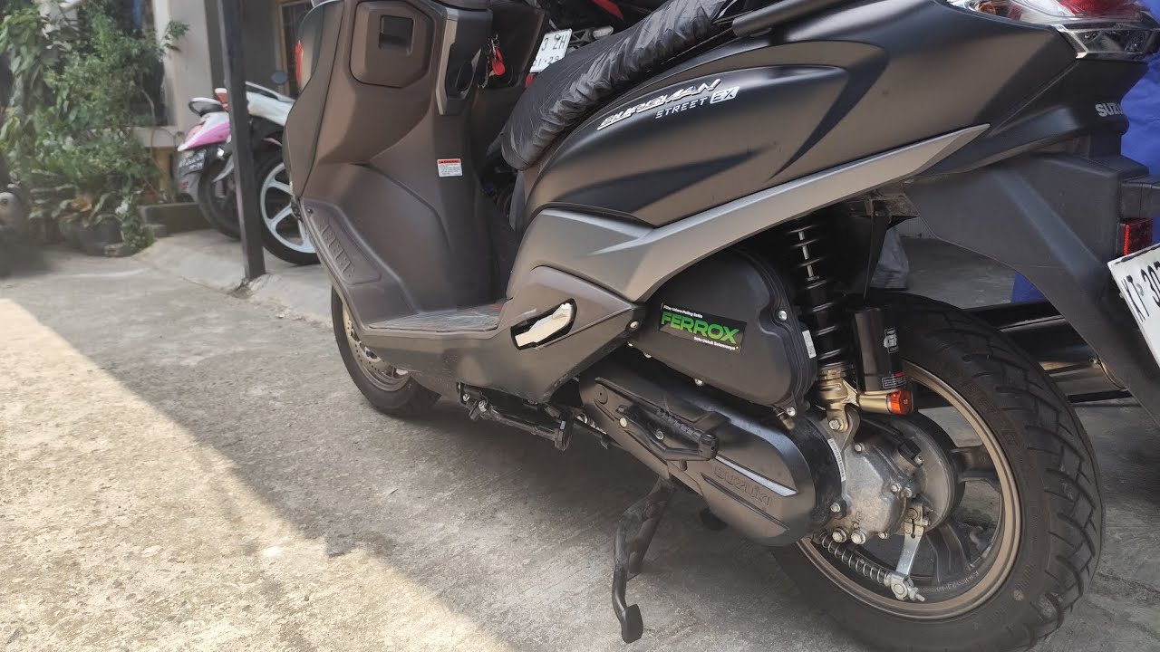 Burgman street ex upgrade suspensi belakang biar lebih nyaman 
