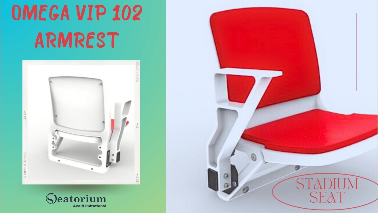Stadium Seat with Armrest for Added Comfort | OMEGA VIP 102 Armrest
