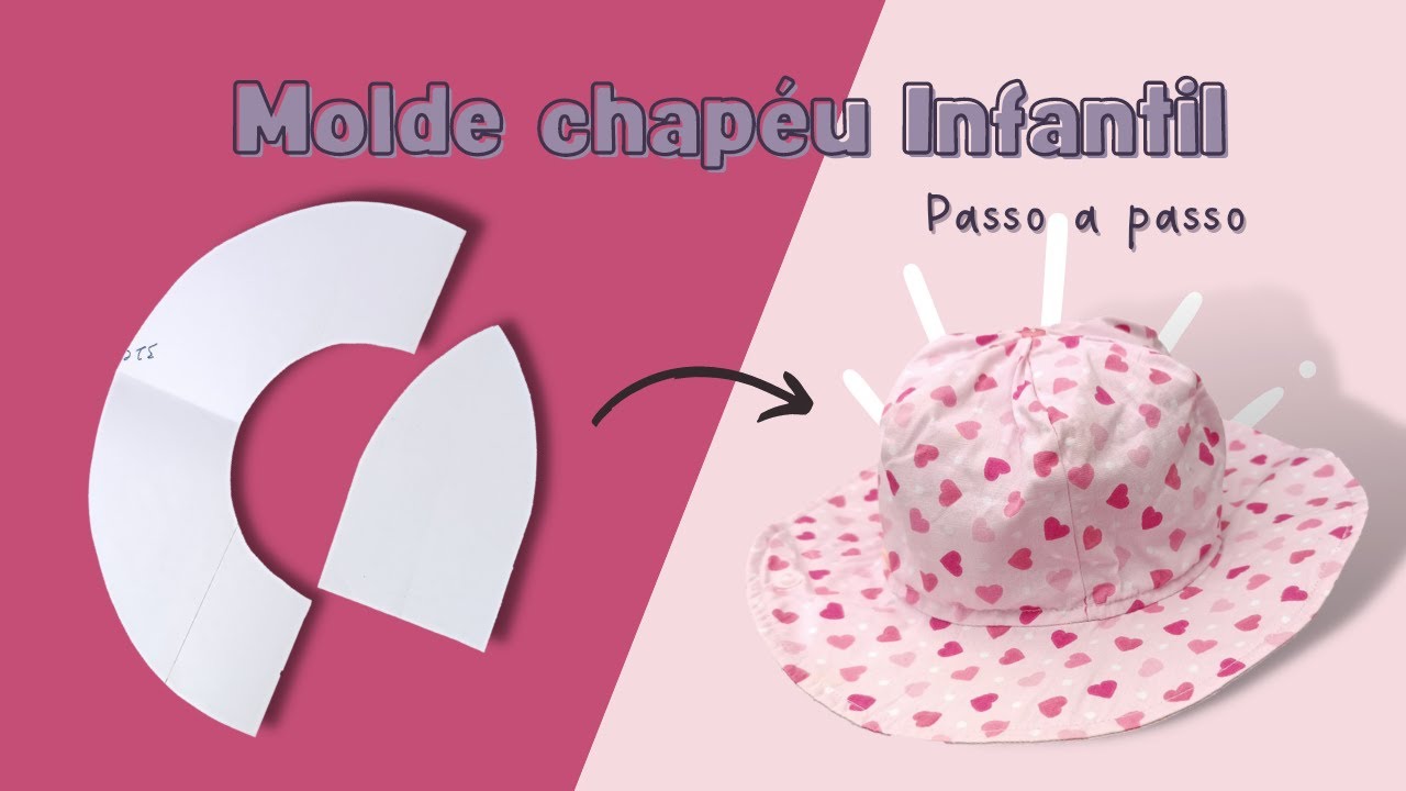 Molde Chapéu Infantil _passo a passo.