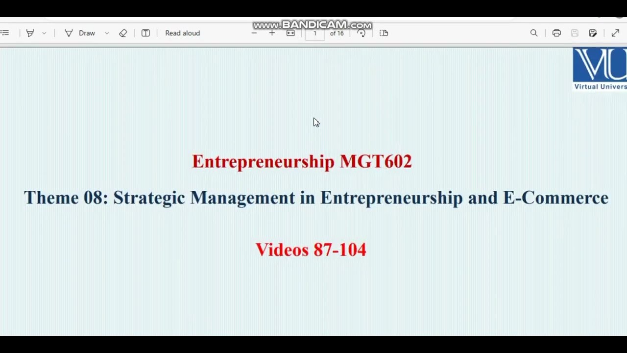 mgt602 Entrepreneurship theme no 8 conceptual/highlighted handouts