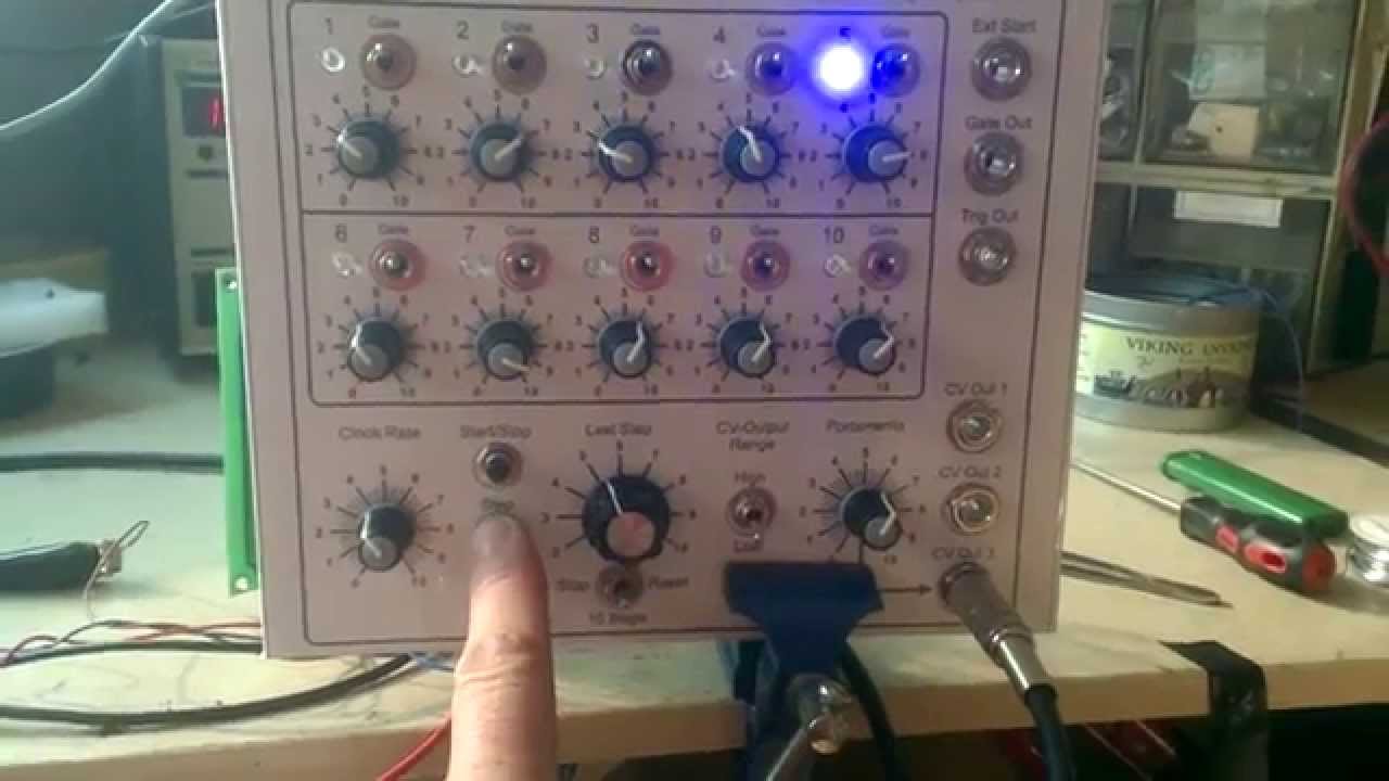 MFOS 10 Step Sequencer basic test & demo.