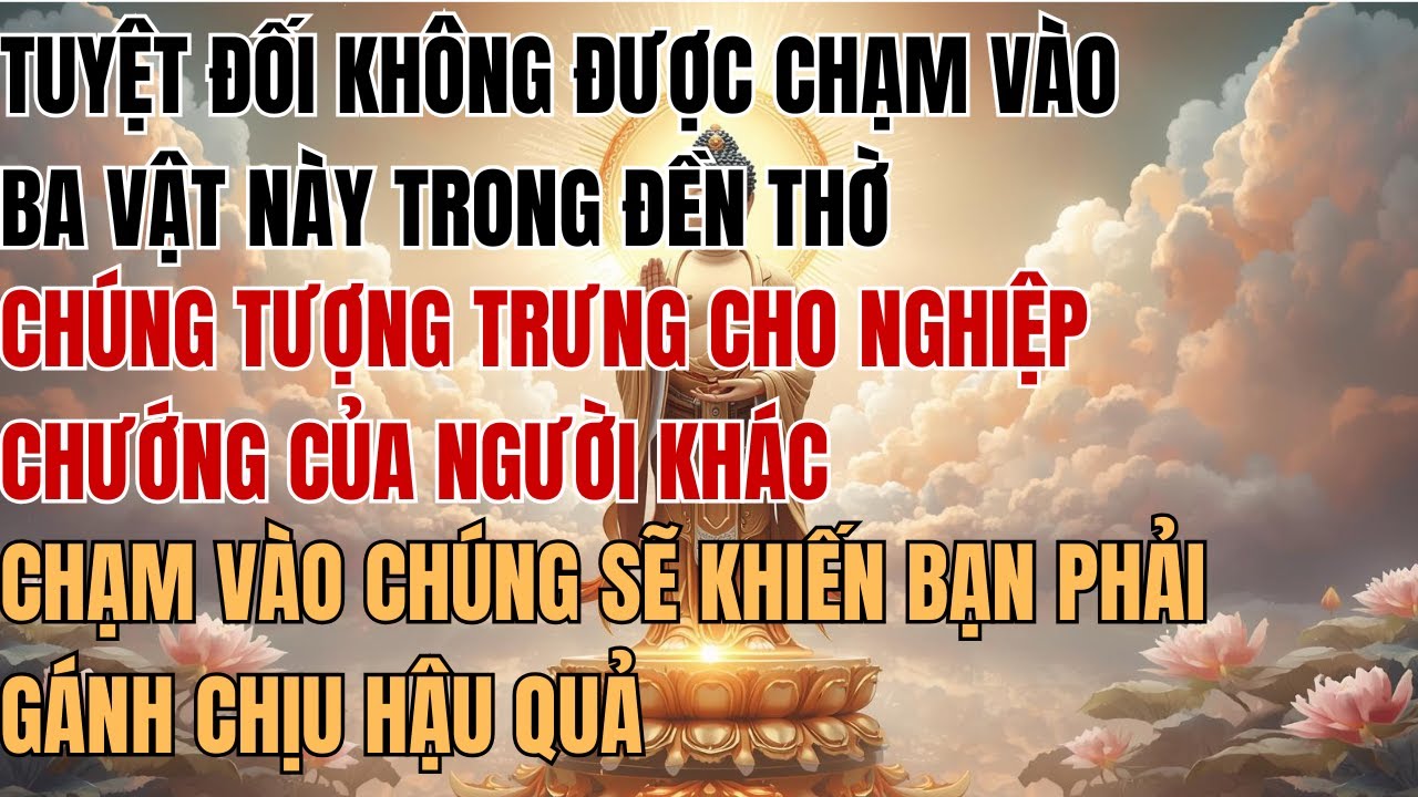 TUYỆT ĐỐI KHÔNG ĐƯỢC CHẠM VÀO BA VẬT NÀY TRONG ĐỀN THỜ! CHÚNG TƯỢNG TRƯNG CHO NGHIỆP CHƯỚNG CỦA...