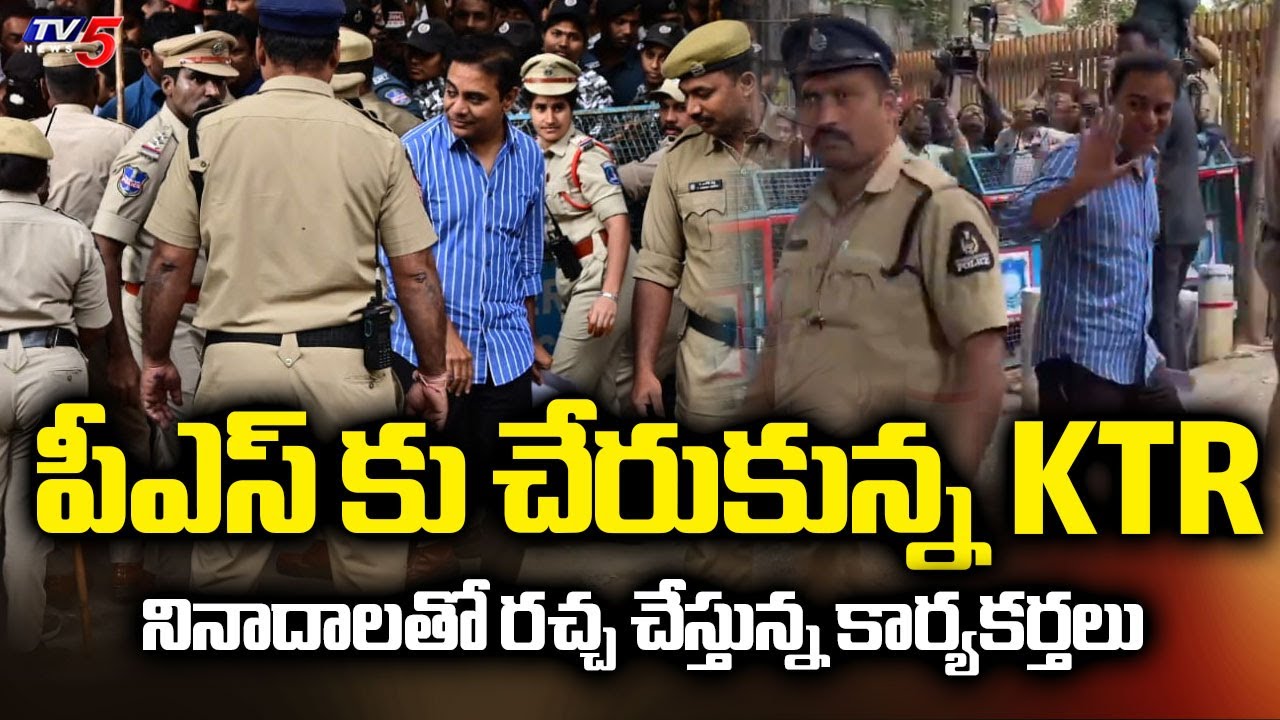 BRS KTR Arrived at Jubilee Hills Police Station over SIT Enquiry Phone Tapping Case | TV5 News