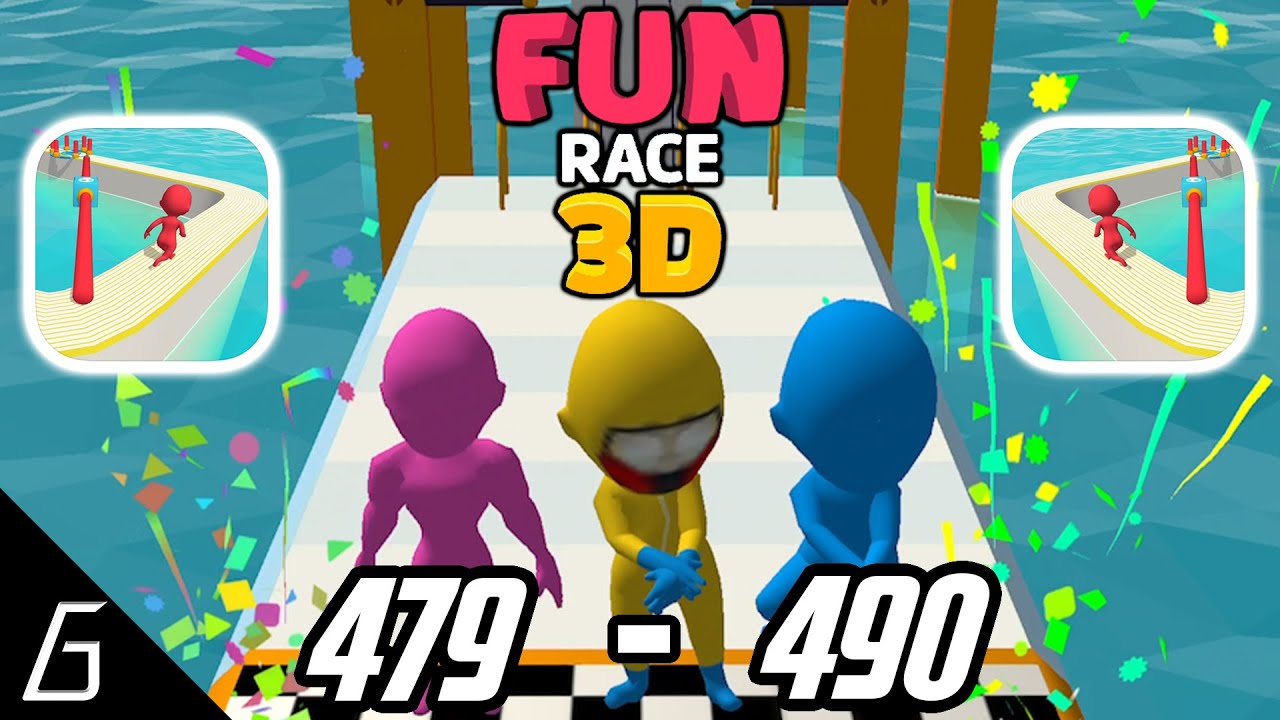Fun Race 3D | Gameplay Walkthrough | Level 479 - 490 + Bonus (iOS, Android)