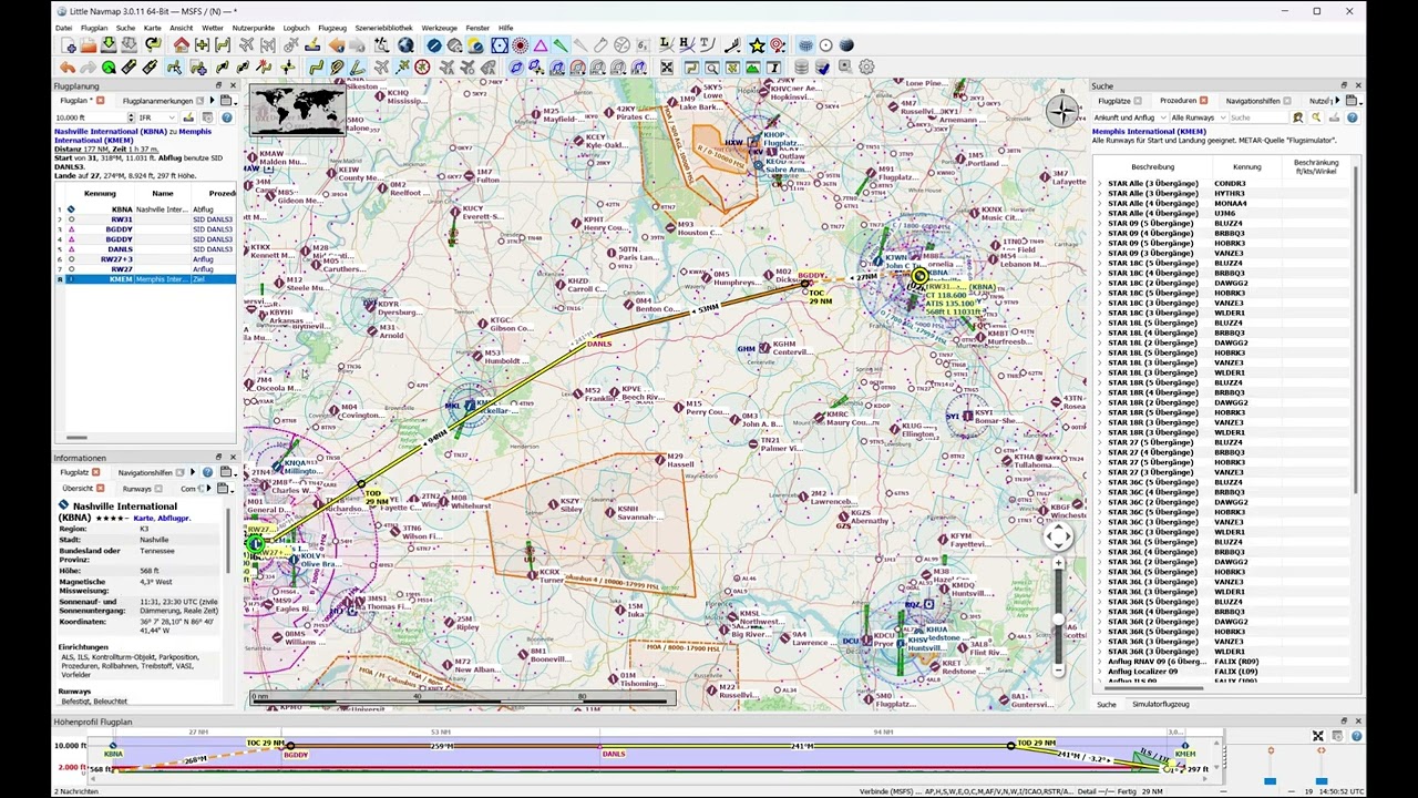 MSFS | Navigation | Little Navmap | Flugplan mit SID und STAR erstellen