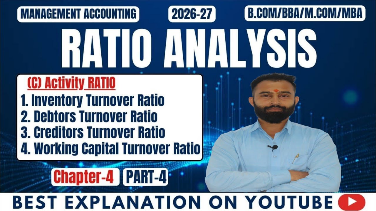 Activity Ratio | Inventory Turnover | Debtors Turnover | Creditors Turnover | Working Cap. | Part-4 