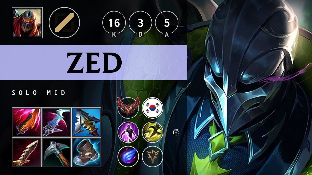Zed Mid vs Syndra - KR Grandmaster Patch 25.08