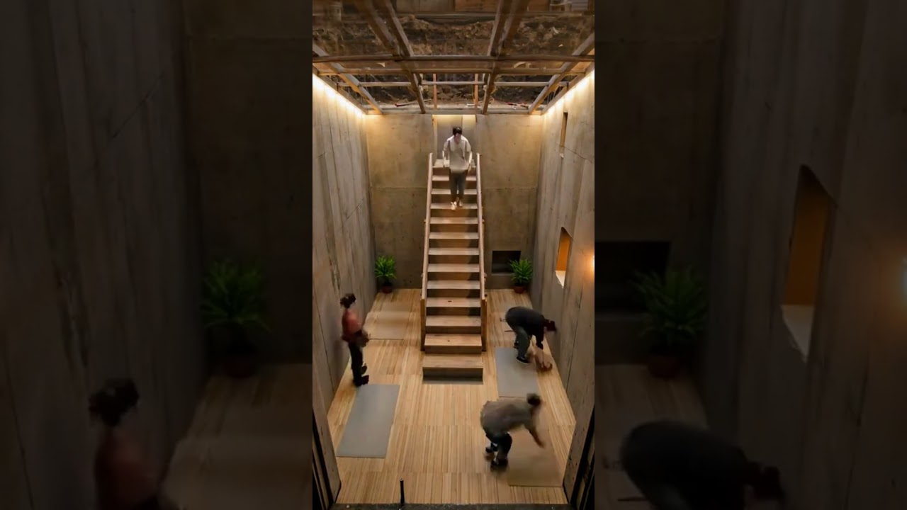 Underground Yoga Studio Transformation   Cinematic Construction Timelapse