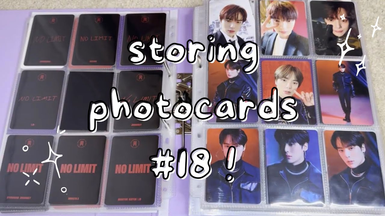 a belated & chaotic storing video ⟡ storing photocards #18 (feat. shinee, monsta x, ateez + more !)