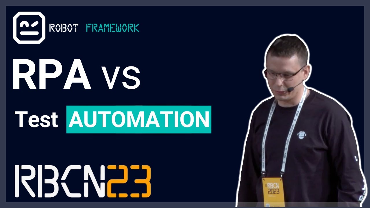 RoboCon 2023 - Difference between RPA and test automation