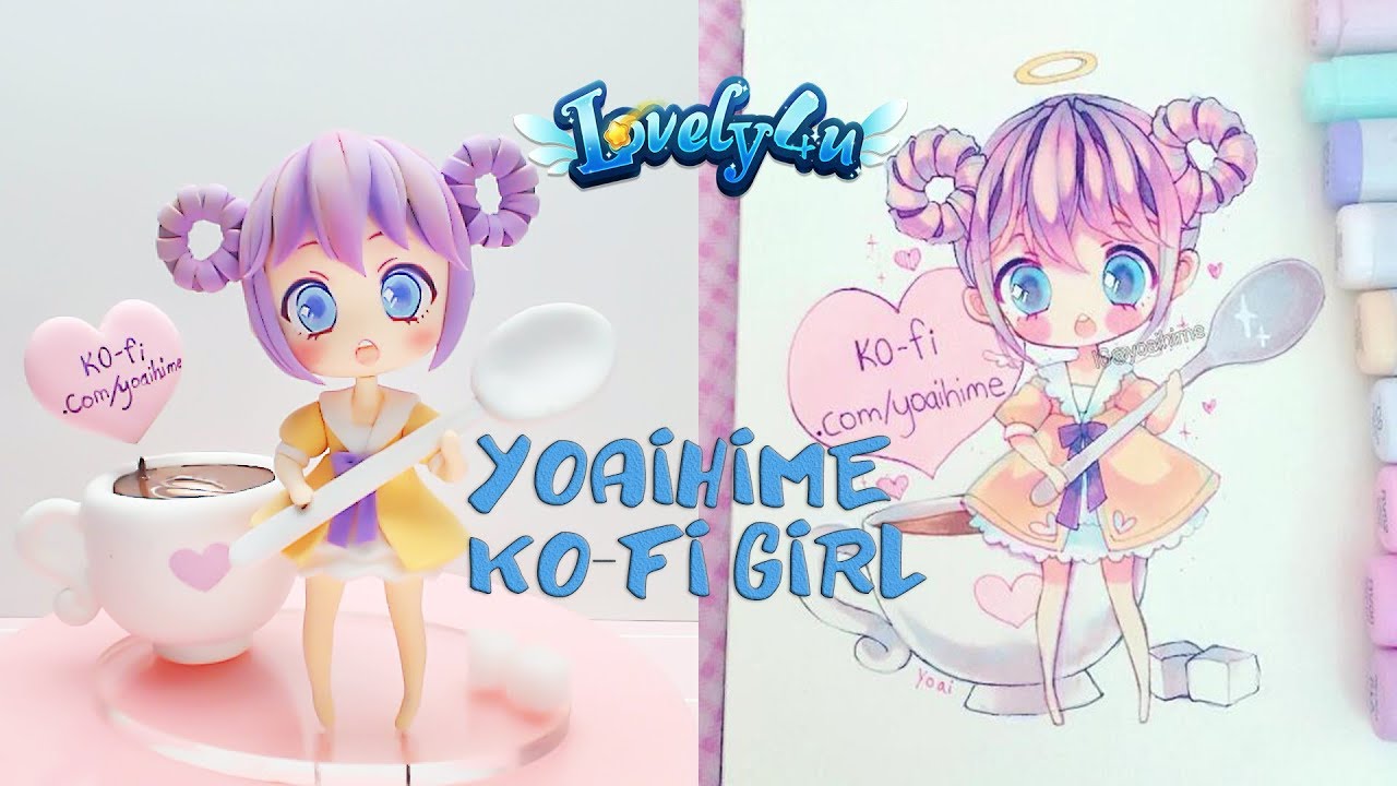 33】Yoaihime/ Ko-Fi【Clay Tutorial/ Anime Figure/ DIY/Lovely4u】