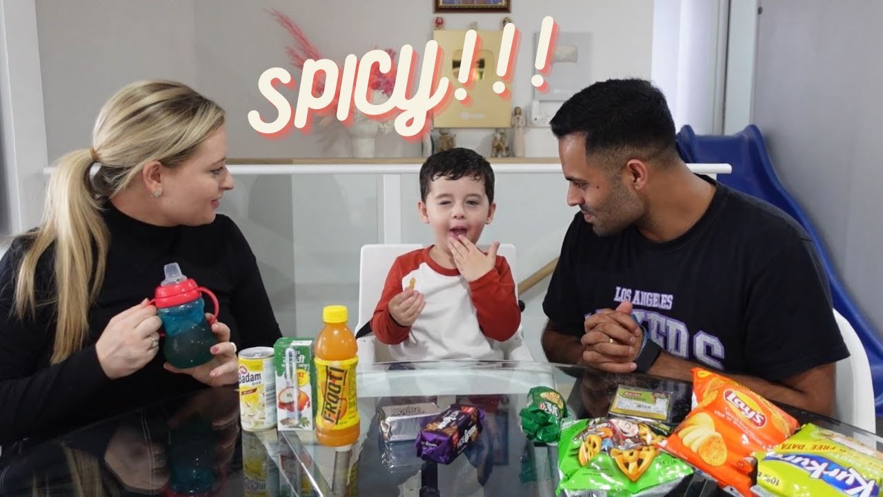 MY BRITISH WIFE AND SON TRYING INDIAN SNACKS *FOOD CHALLENGE*