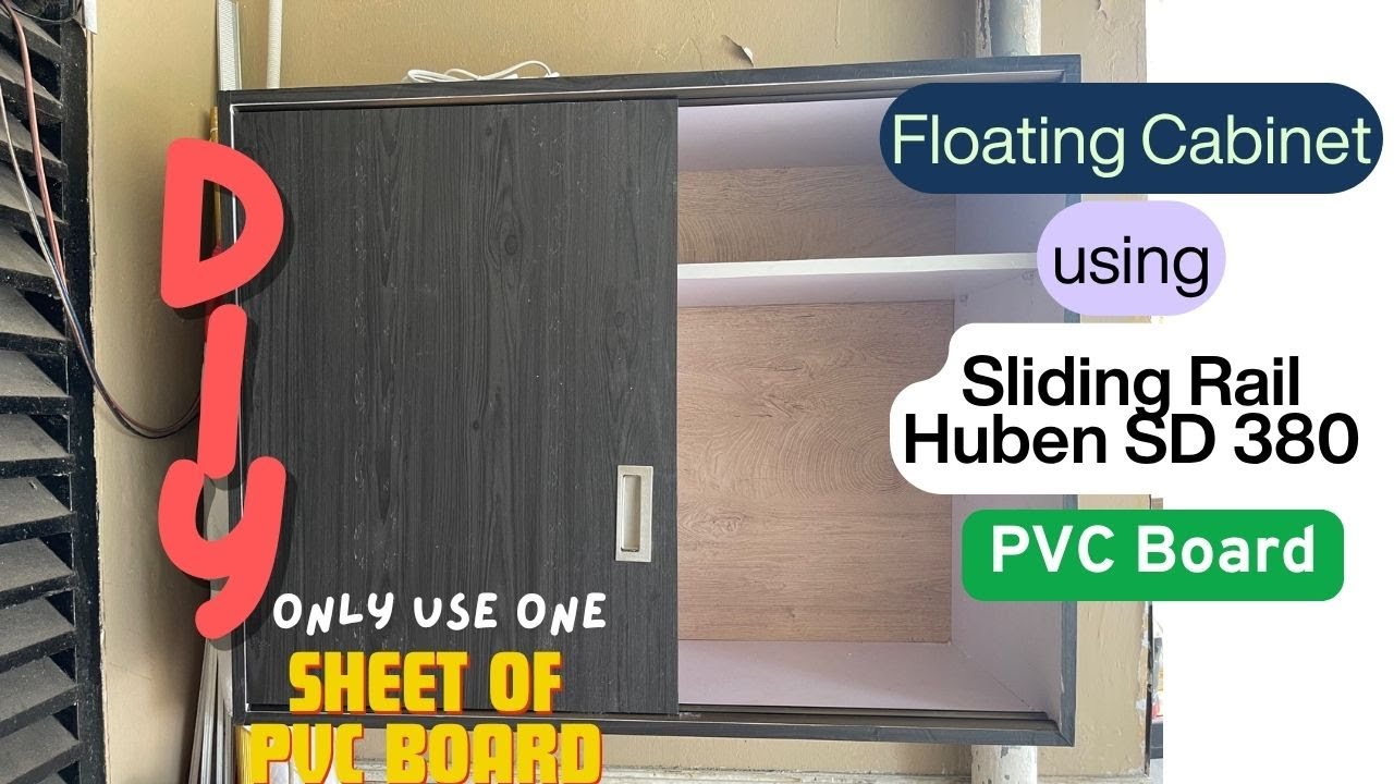 Cara Bikin Lemari Gantung pake PVC Board Anti Rayap Anti Air & Pintu Sliding Rel Timbul SD 380