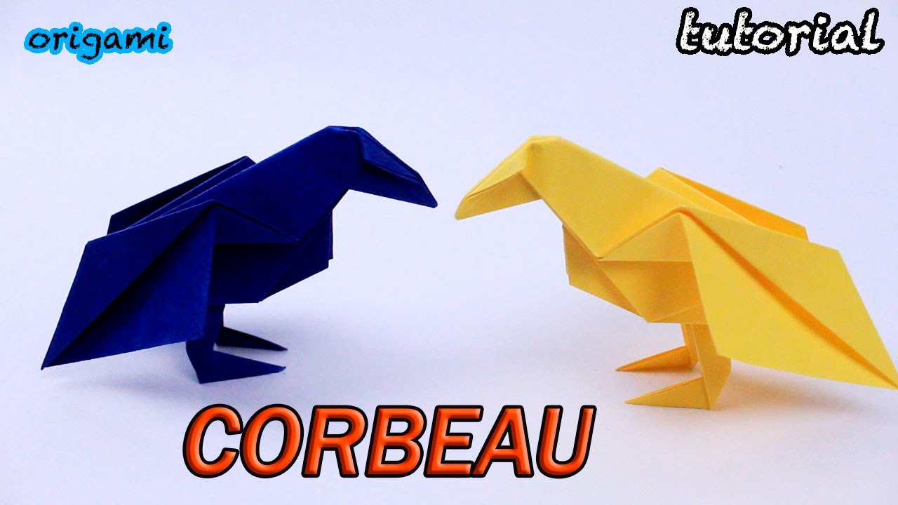 Comment faire un corbeau à partir de papier. Origami corbeau