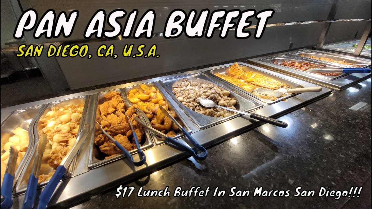 Pan Asia Buffet - $17 All-You-Can-Eat Lunch Buffet!!! - San Diego CA USA I Food Tours