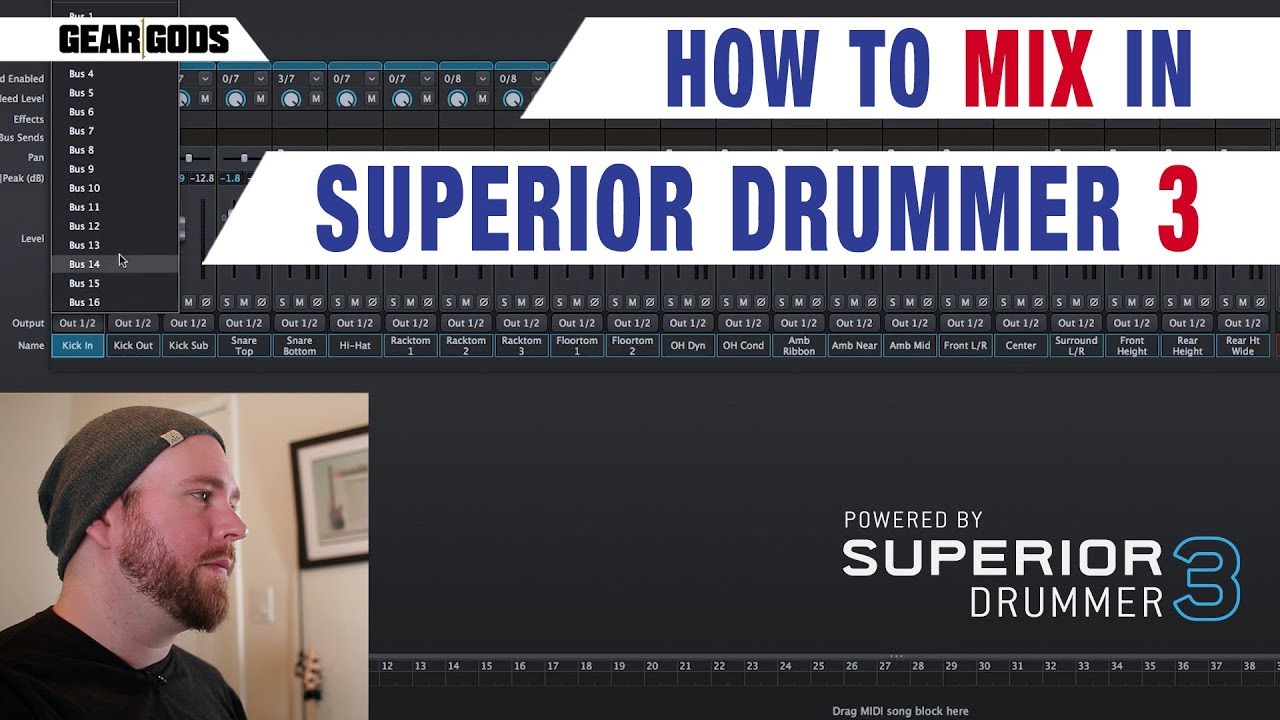 How To Mix in SUPERIOR DRUMMER 3 | GEAR GODS