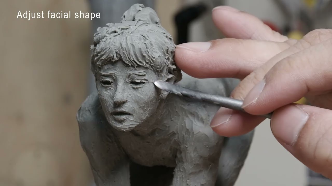 I created a swimming sculpture by hand in 2026.