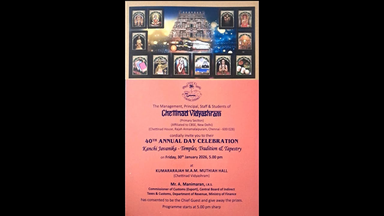 Chettinad Vidyashram Primary Section 40th Annual Day Celebration