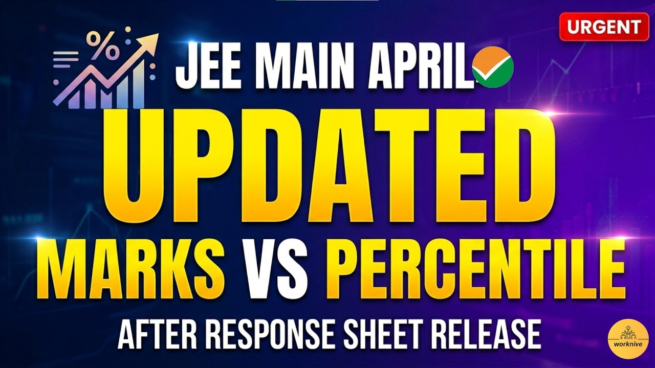 🚨 UPDATED Marks vs Percentile: After Response Sheet | JEE Main April 2026 | All Shifts + Cutoff!