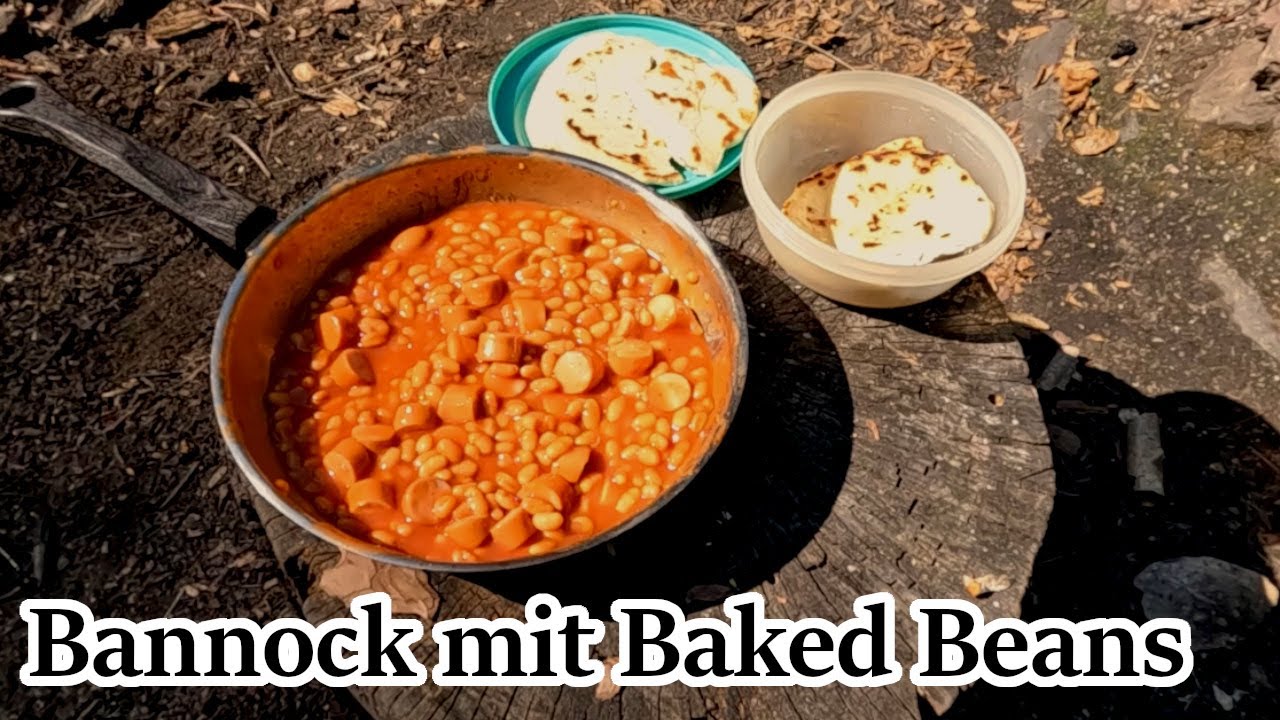 Leckeres Bannock mit Baked Beans ⎥ Pfannenbrot selber machen ⎥ Kochen Bushcraft Outdoor