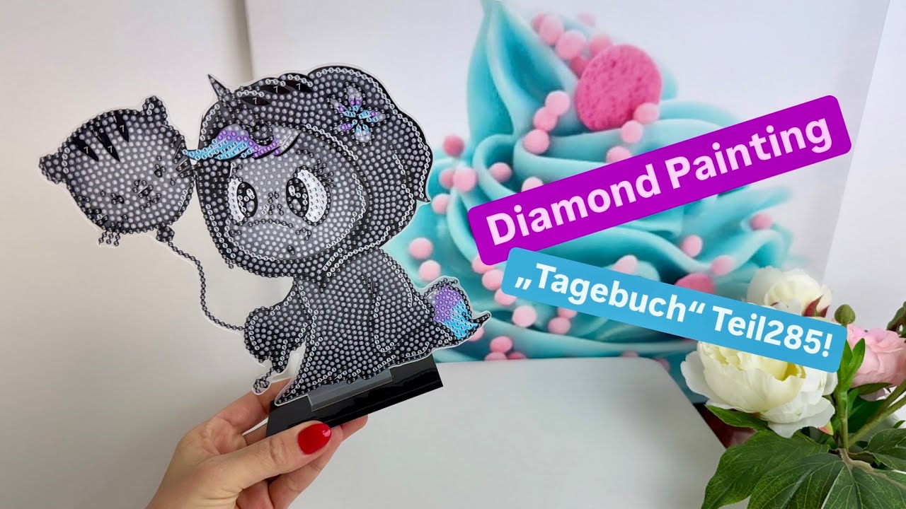 Diamond Painting „Tagebuch“ Teil285! 🙃💚 Schnubbi-Alarm & Axolotl Zuckerschock! 😄💚