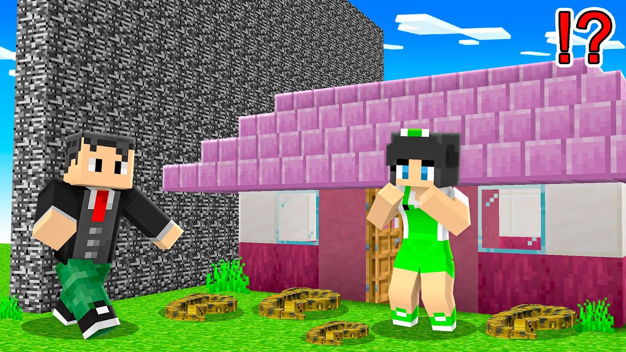BATALHA DE CONSTRUÇÃO DO PORQUINHO PIGGY NO MINECRAFT