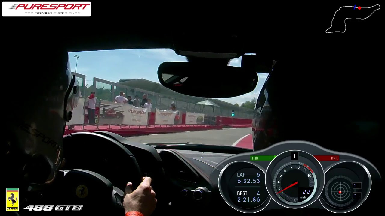 Ferrari 488 gtb a Imola con Puresport