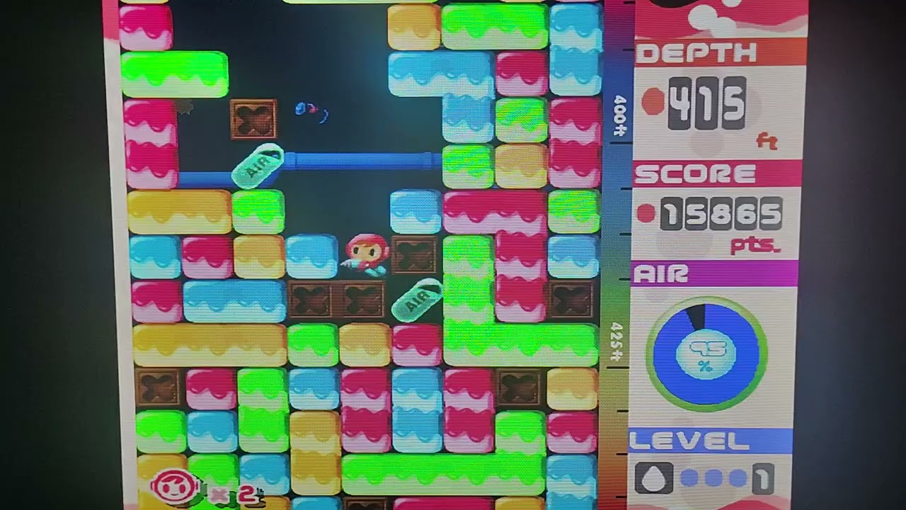 Mr. Driller Gameplay PlayStation Mini