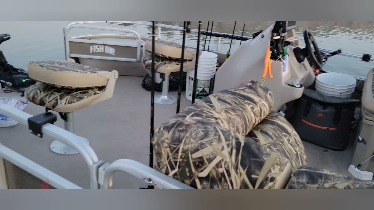 Launching my pontoon boat with my trolling motor