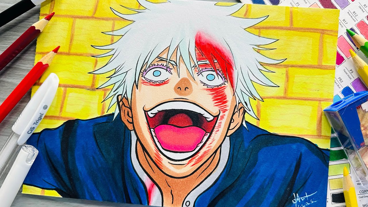 Como Desenhar o Satoru Gojo - Tutorial Satoru Goju - How To Draw Satoru Gojo - Jujutsu Kaisen