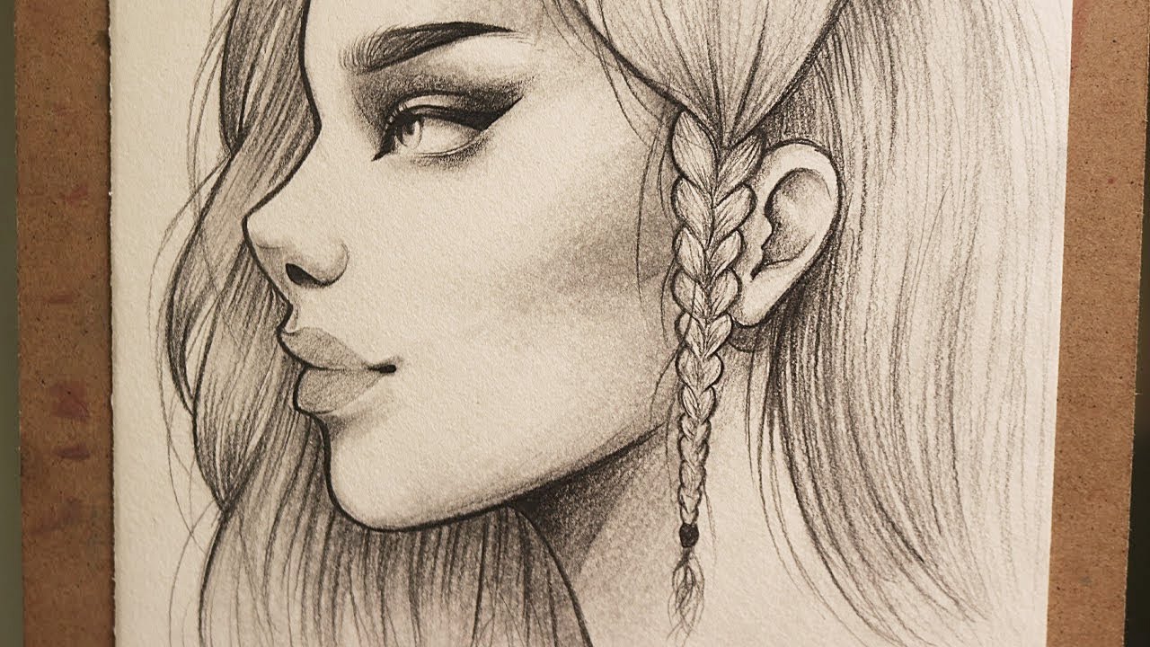تعليم الرسم بالرصاص : كيف ترسم بورتريه جانبي كامل
