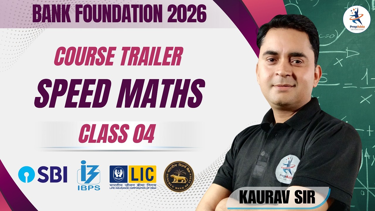 Bank Foundation 2026 | Speed Maths Class 04 | Fast Calculation Tricks for SBI, IBPS, RBI & LIC Exams